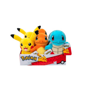 Peluche Kanto First Partners – 20 cm, Aléatoire ⚡🌿🔥💧