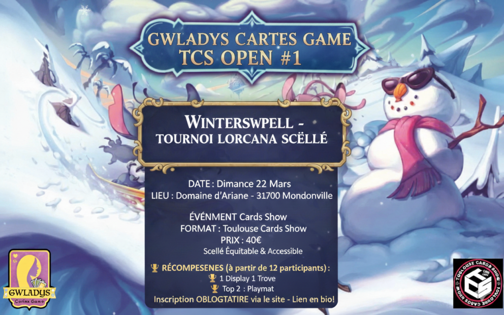 Gwladys Cartes Game – TCS Open #1 : Tournoi Lorcana Sceller Chap11